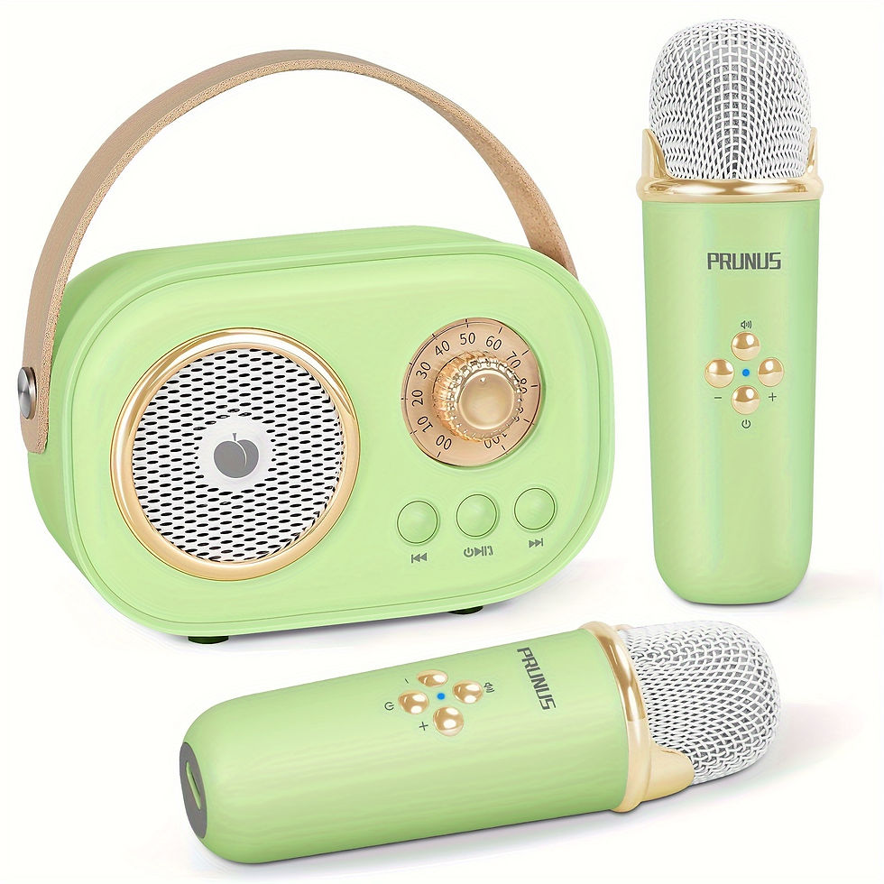 2 Wireless Microphone PRUNUS C20 Mini Karaoke Machine For Kids, Portable Wireles