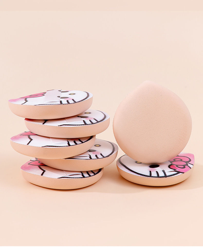 Thumbnail: 1 Set SANRIO Hello Kitty Makeup Sponge, Dual-Use Wet and Dry Hydrophilic PU Beau