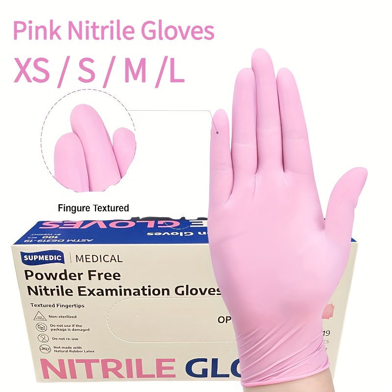 Thumbnail: 100 Disposable Gloves Made Of Nitrile Rubber, Food Grade Beauty, Kitchen Cooking