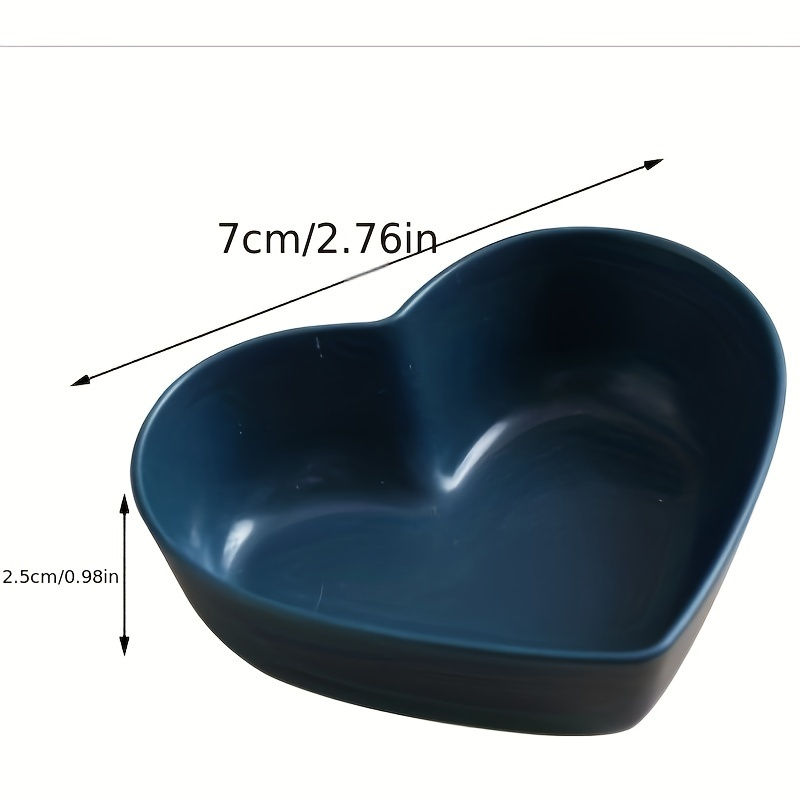 Thumbnail: 10pcs, Heart Shaped Sauce Dipping Bowls, Wheat Straw Dip Bowls, Small Plastic Ap