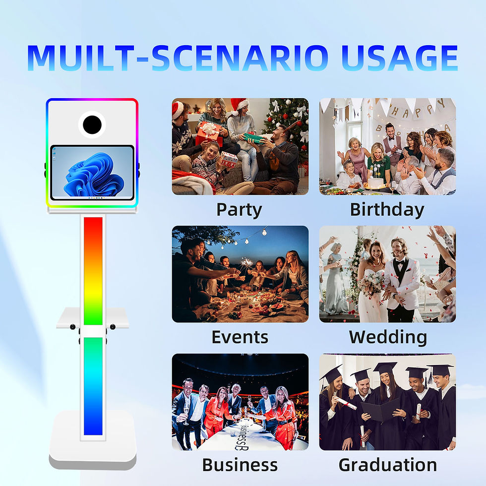 Thumbnail: 15.6Inch Touch Screen Photobooth Rustic Portable Selfie Booth Photo LED Frame DS