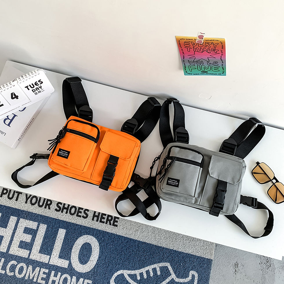 Fashion Hip Hop Chest Bag Functional Unisex Oxford Cloth Large Capacity Rig Bags