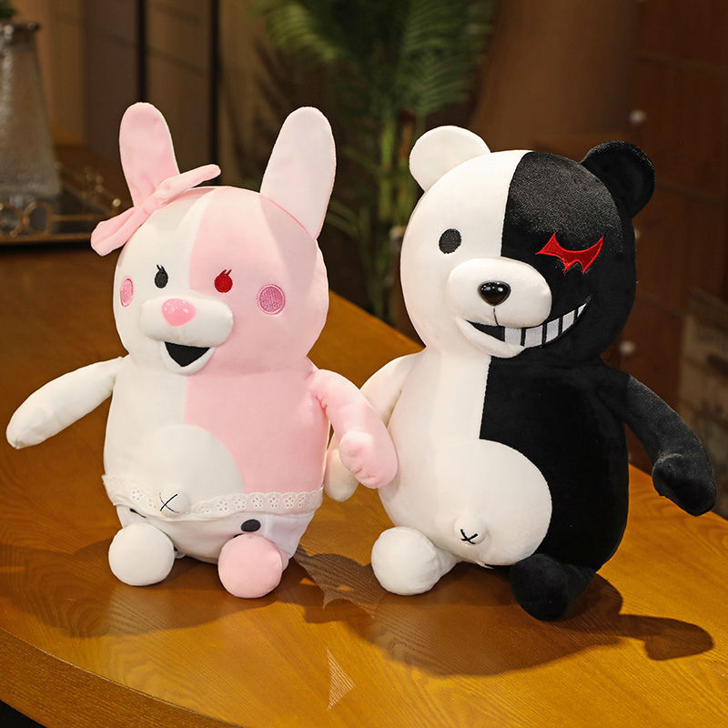 Danganronpa V3 Monokuma Plush Toy Kawaii Stuffed Anime Cute Black and White Bear