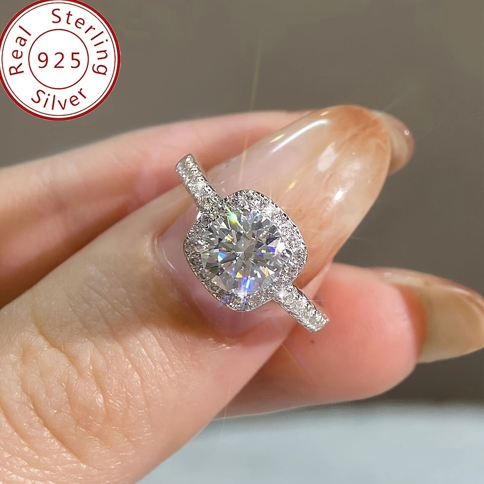 1ct Moissanite Promise Ring 925 Sterling Silver Symbol Of Beauty And Elegance Hi