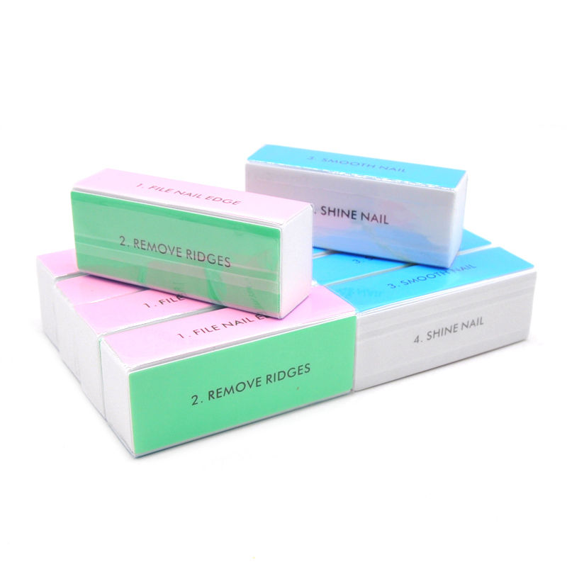 Thumbnail: 5pcs Colorful 4-Sided Sponge Nail Polish Buffers Multifunctional Professional Sa
