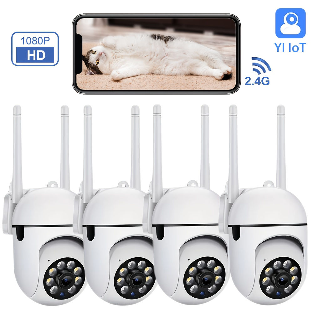 4pcs YI IoT Security Cameras With Color Night Vision Wireless 1080p HD Indoor Ca