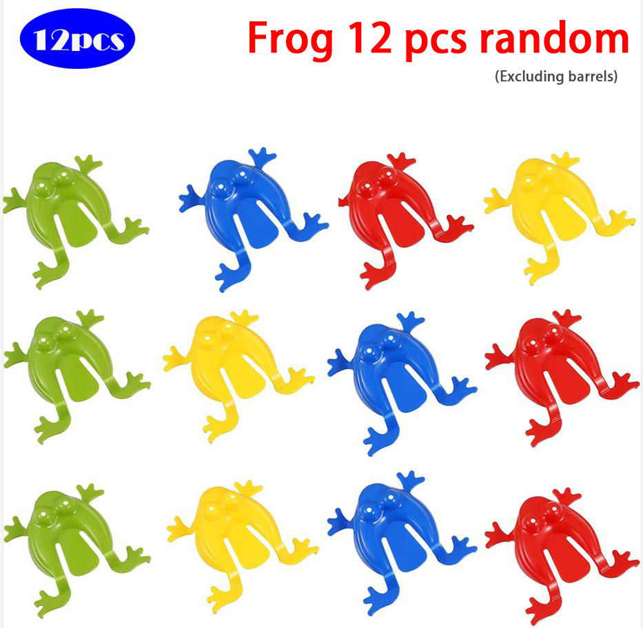 12PCS Jumping Frog Toys For Kids Finger Pressing Bouncing Frog Toy Antistress R