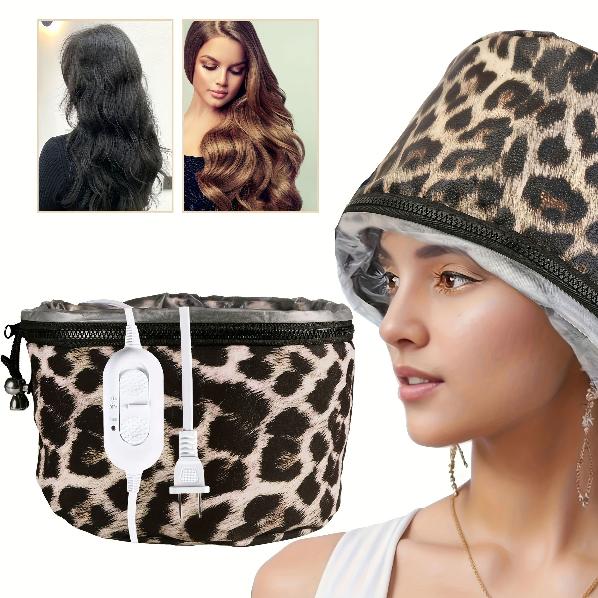 Electric Heating Hat - Adjustable Temperature, Deep Nourishing Oil Care SPA, Mul