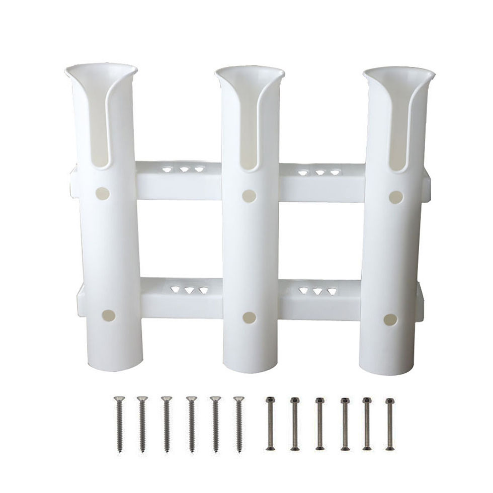 Thumbnail: 1-3 Tube Durable Plastic Fishing Rod Racks Holder Brackets Stand for Boat Yacht 