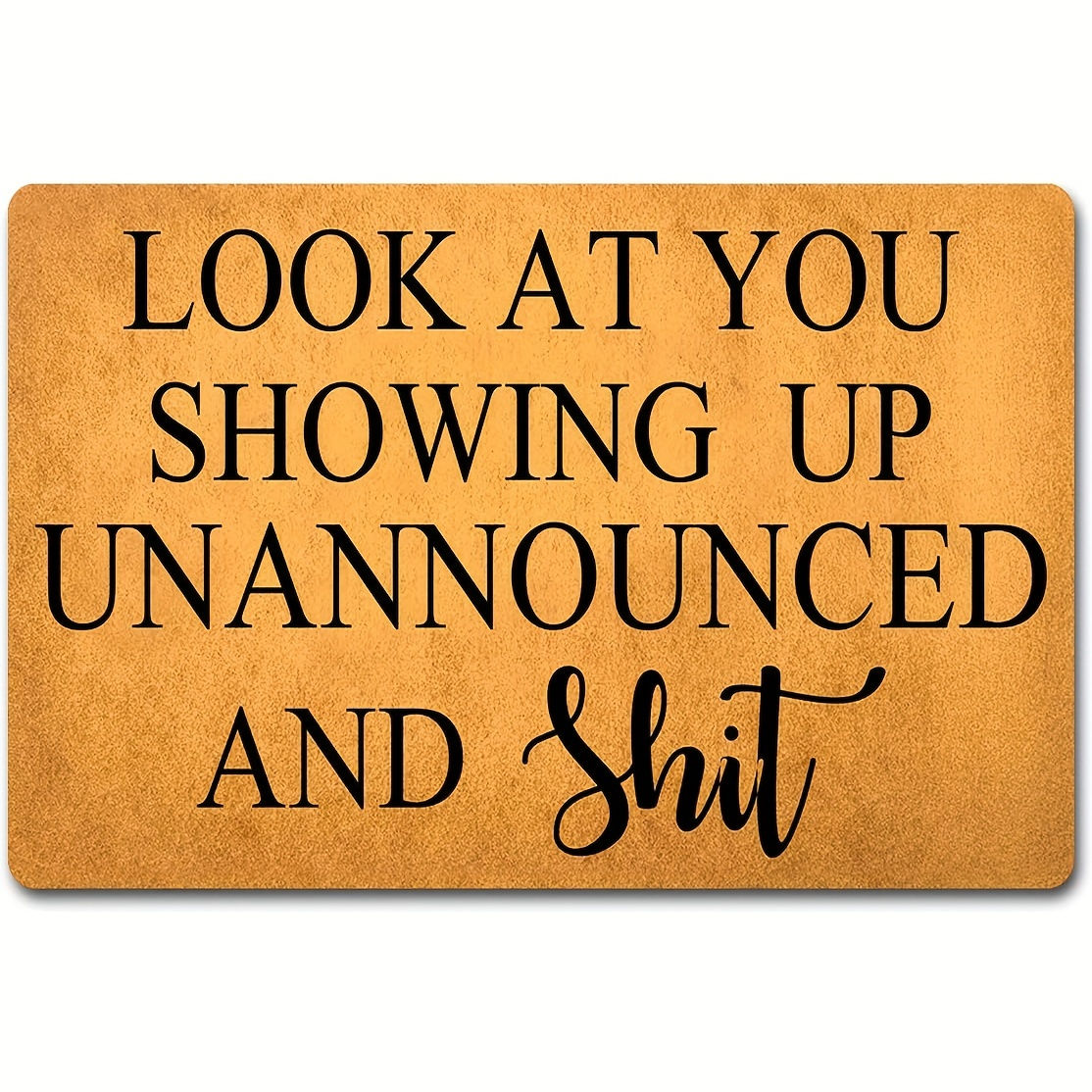 1pc Whimsical Welcome Doormat - Dirt-Resistant, Anti-Slip, Machine Washable, Abs