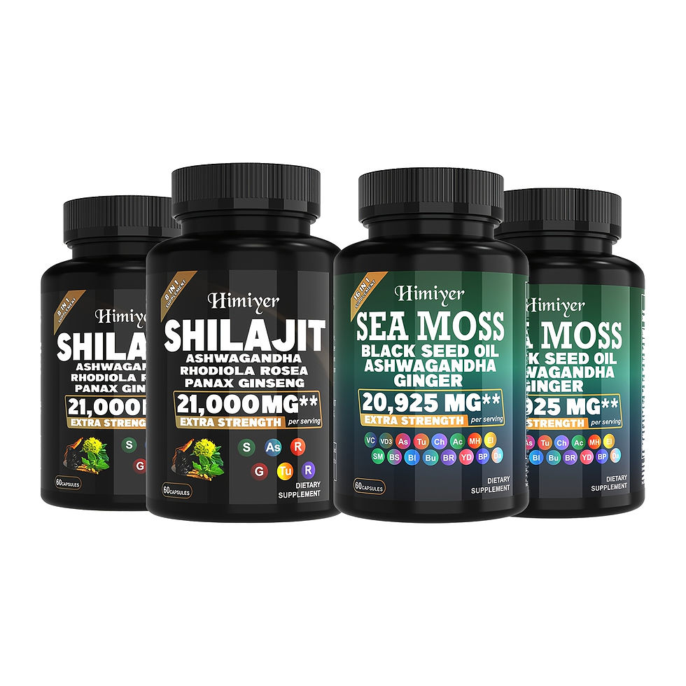 Thumbnail: SEA MOSS&SHILAJIT[Recommended - Health Pack]- Sea Moss 7000mg, Black Seed Oil&As