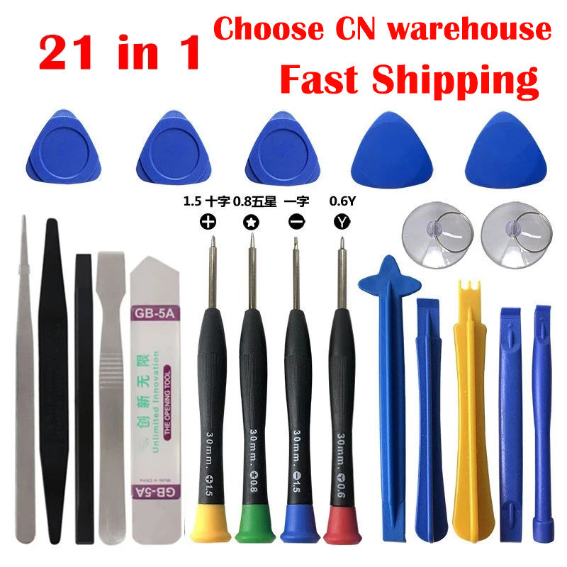 21 in 1 Mobile Phone Repair Tools Kit Spudger Pry Opening Tool Screwdriver Set f