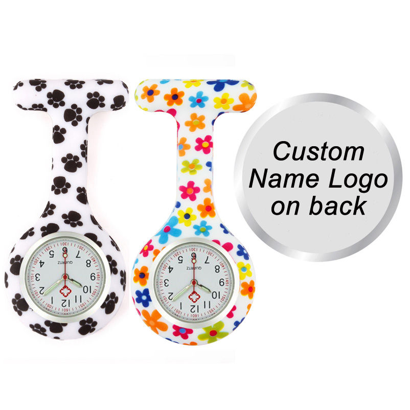 Personalized Custom Engraved With Your Name LOGO Brooch Pin Fob Patterned Dog Pa