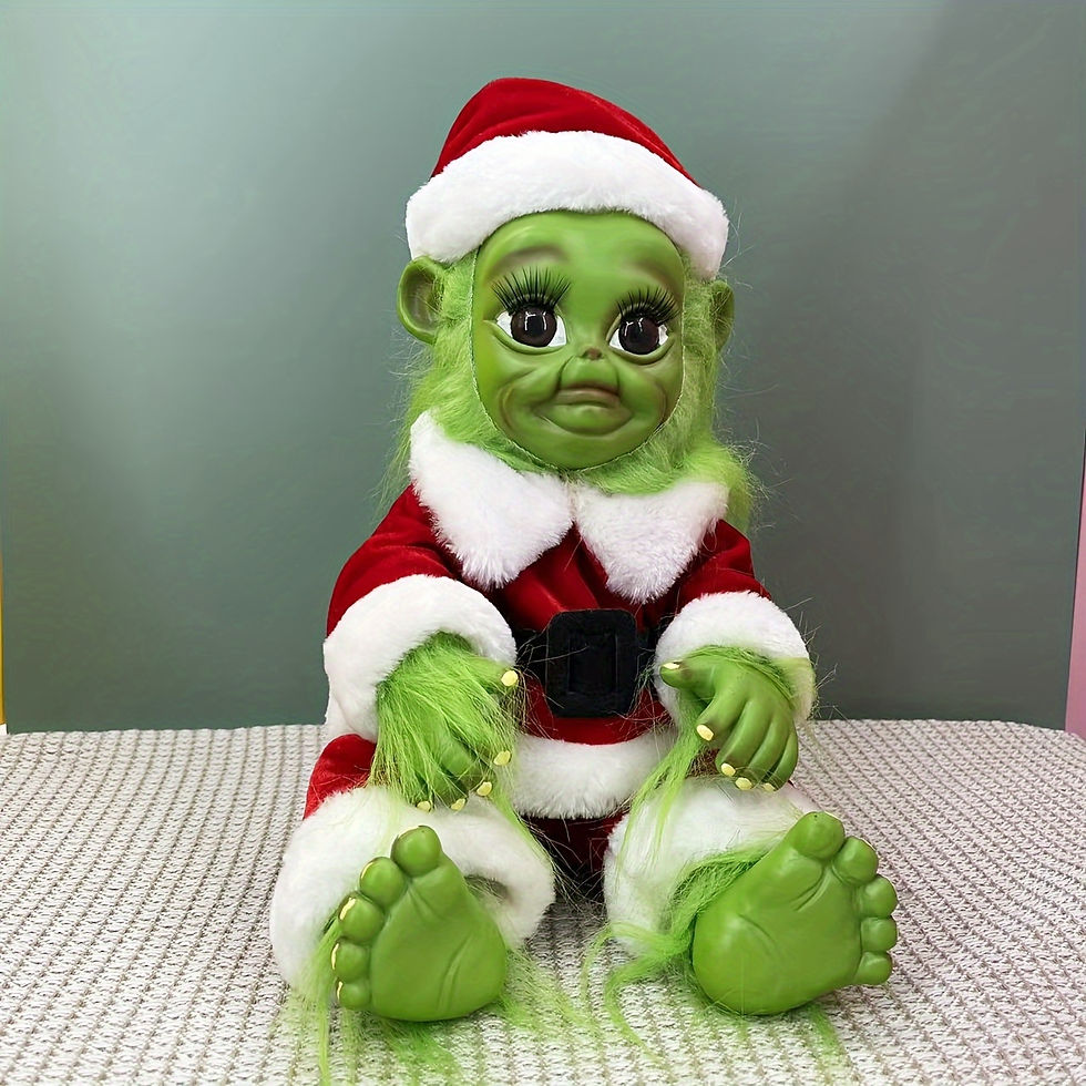 1pc, Christmas Plush Doll Toys, Ugly Genie Baby Doll, Stuffed Toy, 10" Green Plu