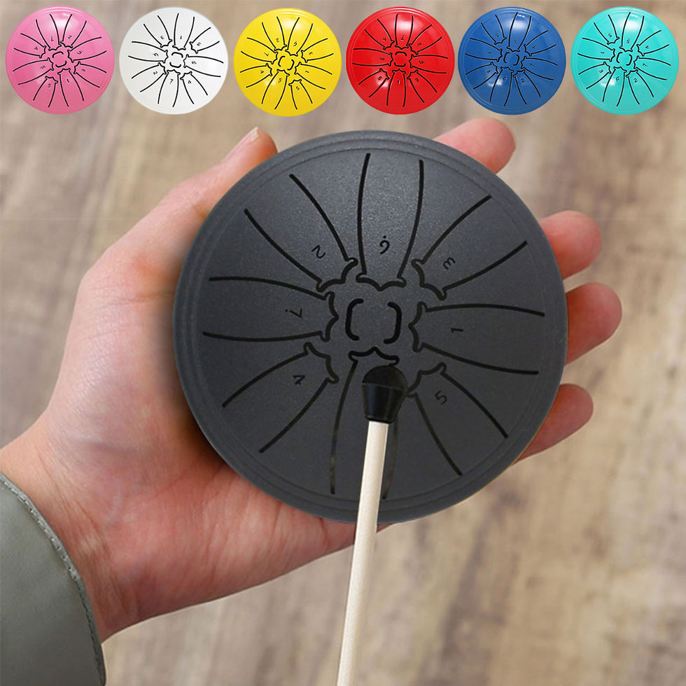 4 Inch 8 Notes Steel Tongue Drum with Drum Mallet Sound Healing Instruments Rain