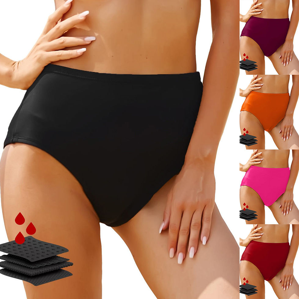 Women's Panties High Waisted Bikini Bottoms Swimsuit Mid Waist Bathing Suit Swim