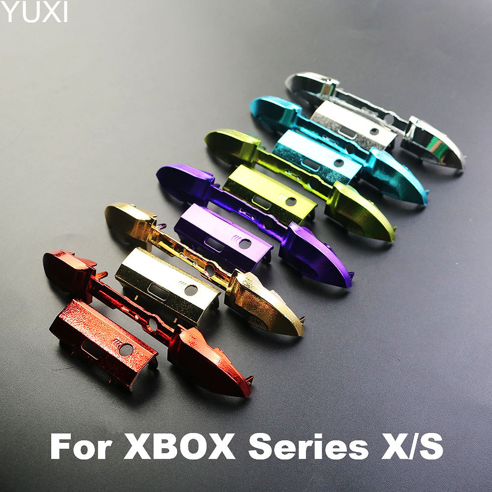 YUXI Replacement for Xbox Series X S Controller Electroplated Chrome LB RB Bumpe