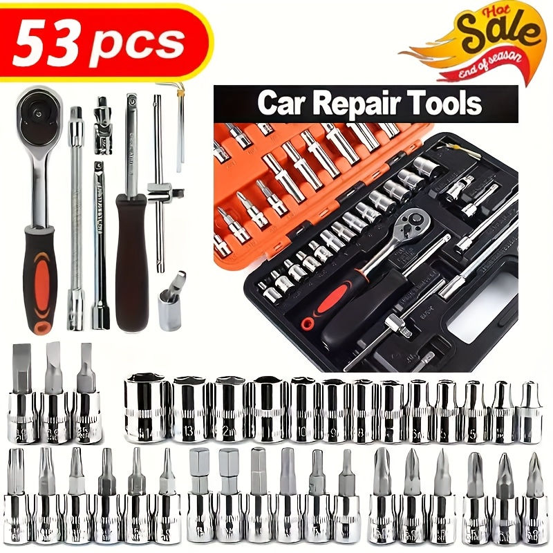 Thumbnail: 53/82/121/151PCS Heavy Duty socket Set, (5/16 Inches to 3/4 Inches) And Metric (