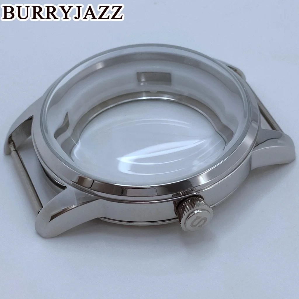 BURRYJAZZ 40mm NH35 NH36 NH34 NH38 NH70 NH72 Watch Case Silver Cocktail Sterile