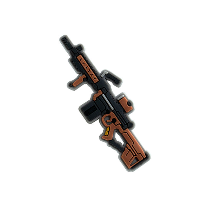 Thumbnail: 1/27PCS Cool Style Shoe Charms for Men Boys Gun Fighter Tank Missile Model Shoe 