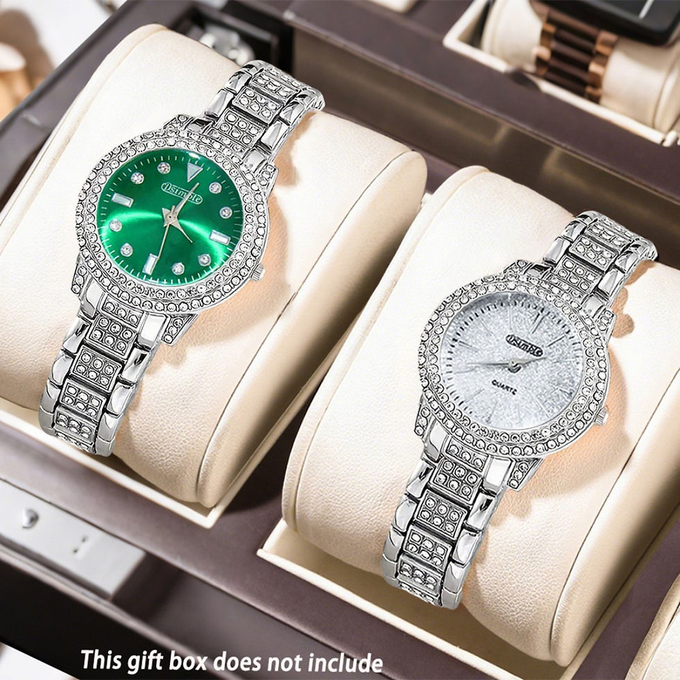 Thumbnail: 2pcs/set, Golden Luxury Women's Simple Elegant Small Dial Exquisite Niche Quartz
