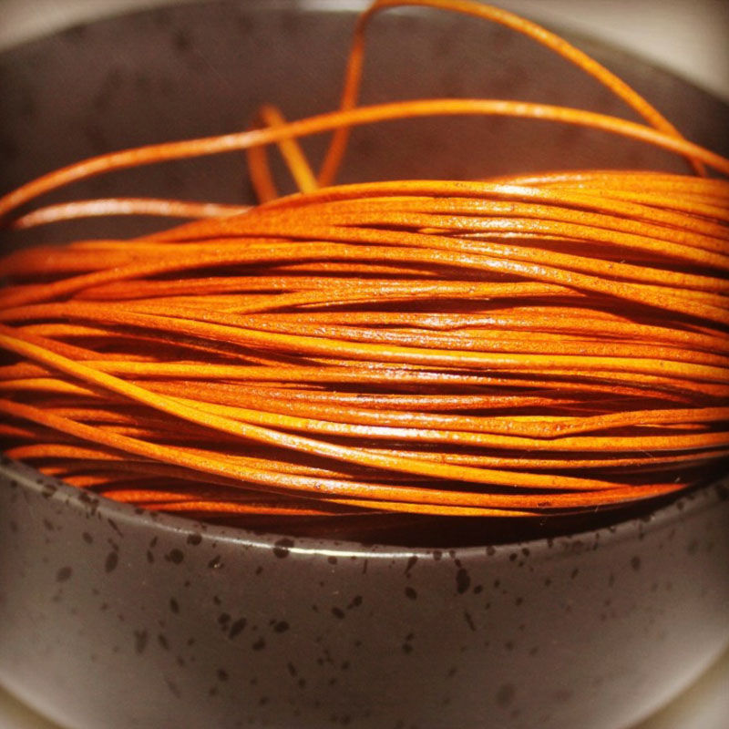 REGELIN 2meter Retro Brown Cow Leather Strap Findings 2/3/4/5/6/8/10mm Flat/Roun