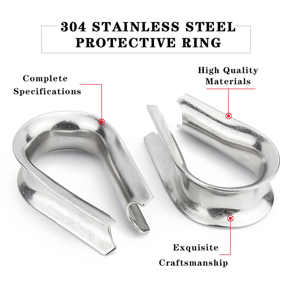 M2 M3 M4 M5-M6-M8-M10 304 Stainless Steel Cable Wire Rope Protective Sleeve Chi