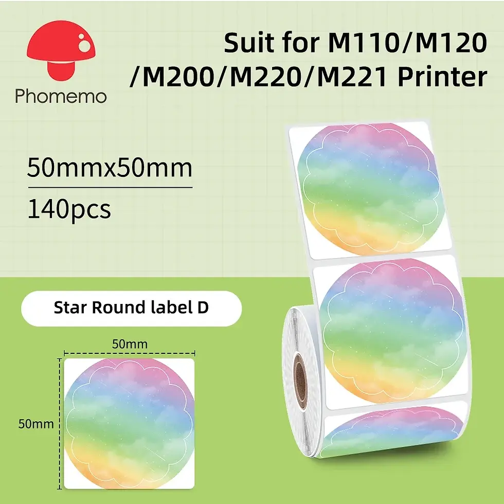 Thumbnail: Label Printer Sticker for Phomemo M110 M220 M221 M120 Mini Portable Printer Ther