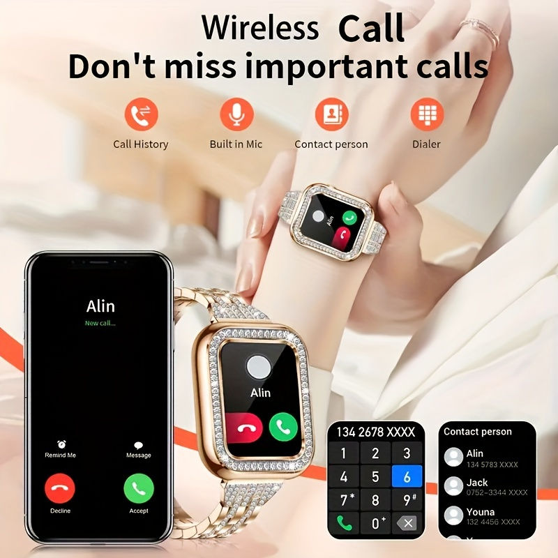 Thumbnail: Women's smart watch, sports health monitoring, sleep monitoring bracelet, diamon