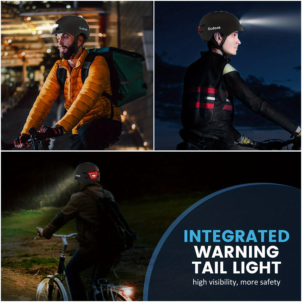 Thumbnail: Gudook Bike Helmet Adult Bike Helmets For Men/Women: Bicycle Helmet With USB Rec