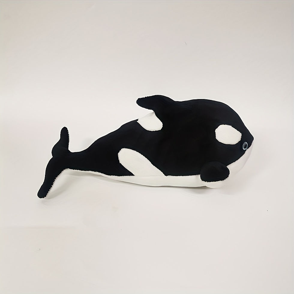 1Pc Soft Orca Whale Plush Toys, Real Life Sealife Stuffed Animal Doll for Birthd