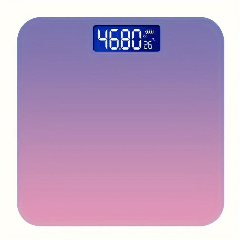 1pc Digital Bathroom Scale With Temperature - Highly Accurate Body Weight Scale