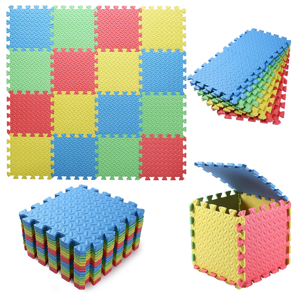 0.4 Inch/16pcs Thick Square Puzzle Mat ,30*30cm EVA Foam Baby Play Mat for Child