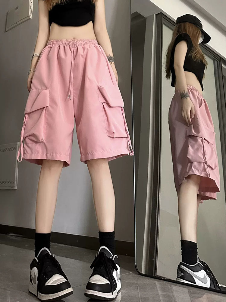 Thumbnail: Zoki Streetwear Hip Hop Cargo Shorts Women Vintage Harajuku High Waist Y2K Short