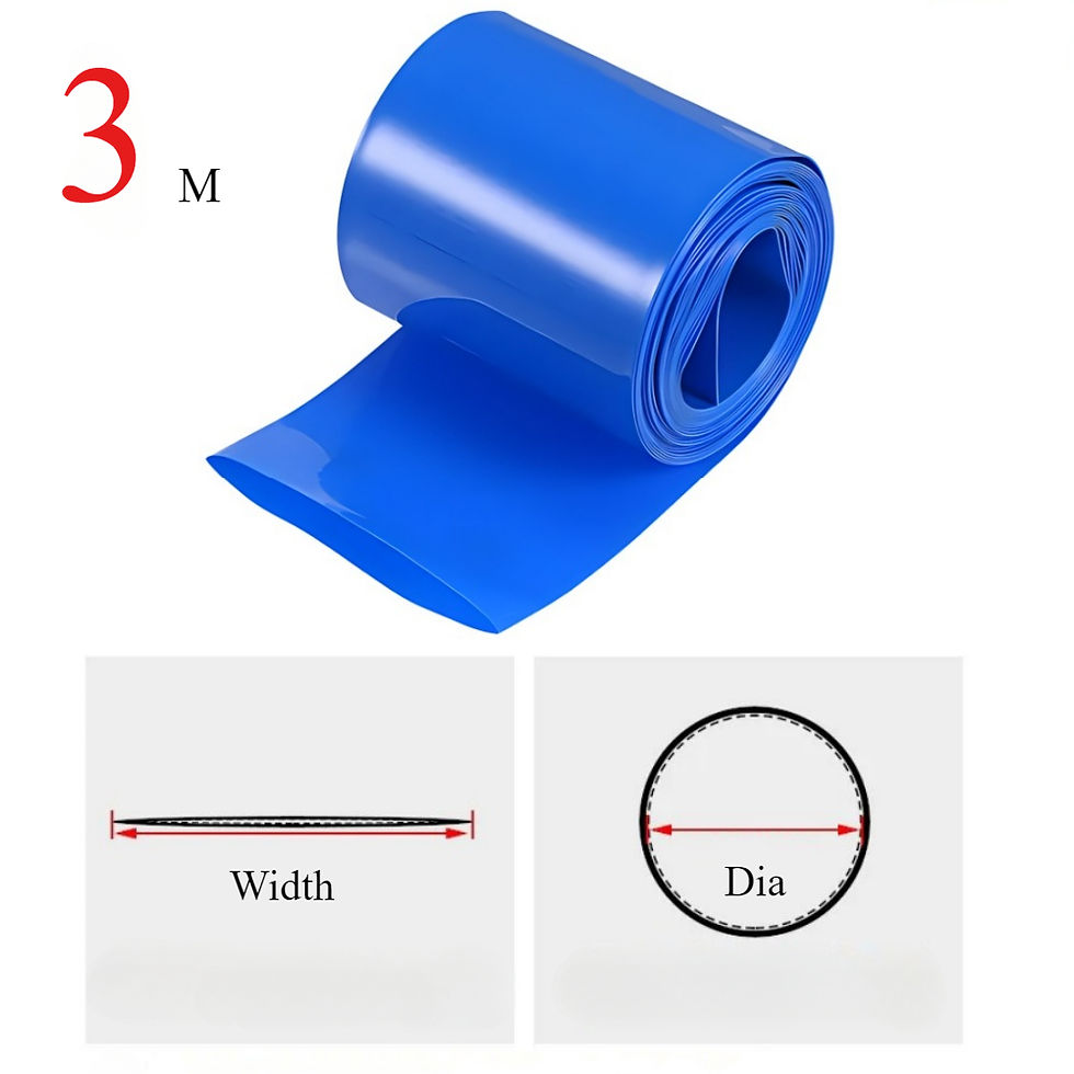 3M PVC Heat Shrink Tube 18650 Lipo Battery Pack Width 25mm ~ 280mm Insulated Pro