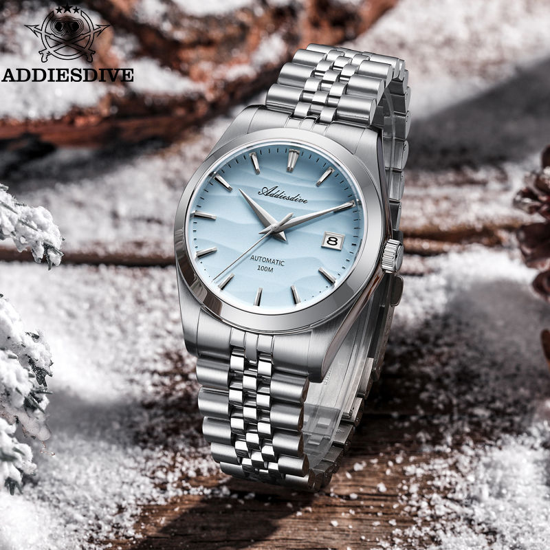 Thumbnail: ADDIESDIVE Men's Watch Sand Dial 39mm Automatic Mechanical Watches 100m Diving S