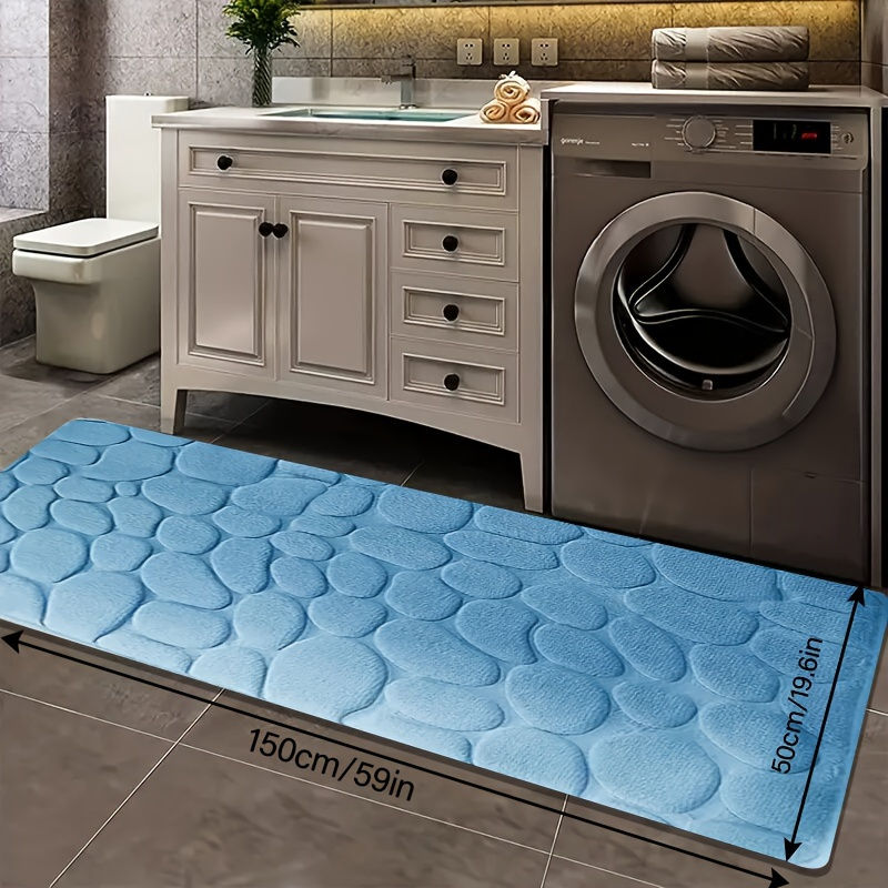 Thumbnail: 1pc Quick-Dry Memory Foam Bath Mat - Non-Slip, Soft & Comfortable Shower Mat - M