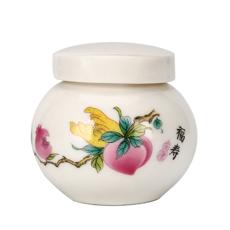 Thumbnail: Mini Ceramic Tea Pot White Ceramic Pot Portable Travel Wake-up Tea Pot Storage C