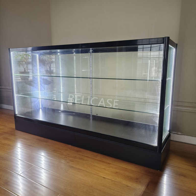 custom,6 Feet Glass Display Cabinet Full Vitrine Show Cases Retail Store Displ