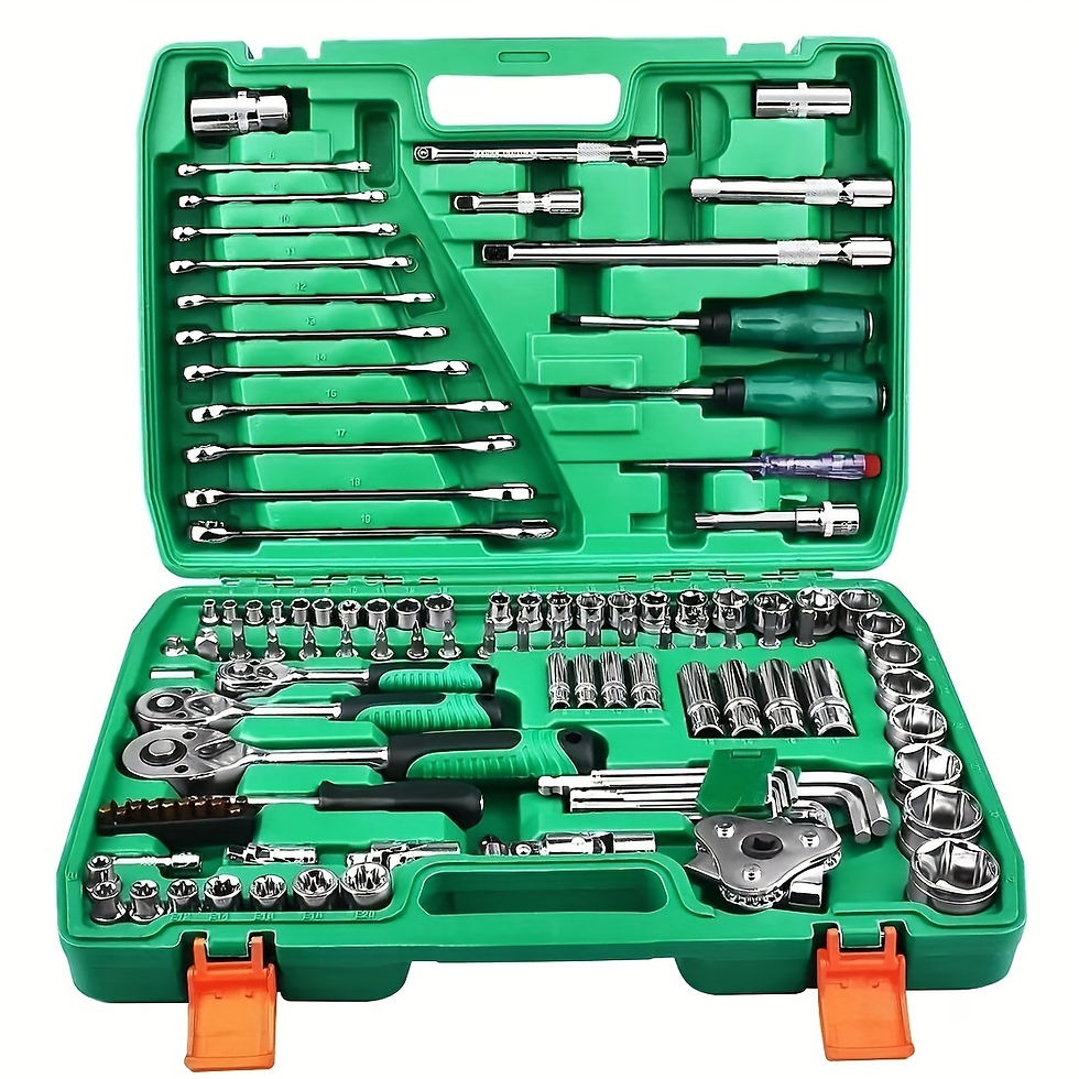 Thumbnail: 53/82/121/151PCS Heavy Duty socket Set, (5/16 Inches to 3/4 Inches) And Metric (