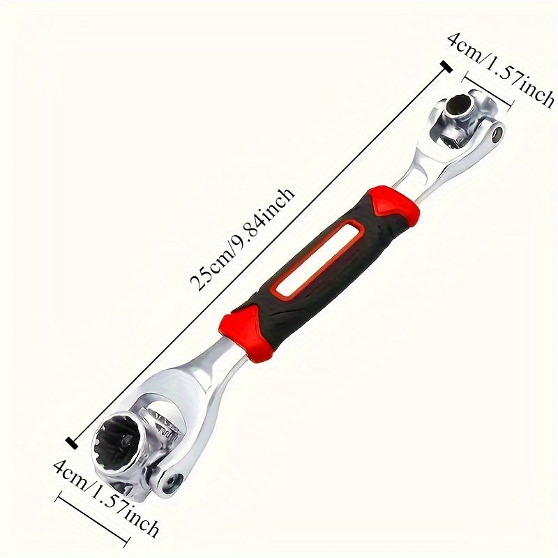 Thumbnail: 52-in-1 Adjustable Socket Wrench Set, Carbon Steel Multi-Functional Spanner, 360