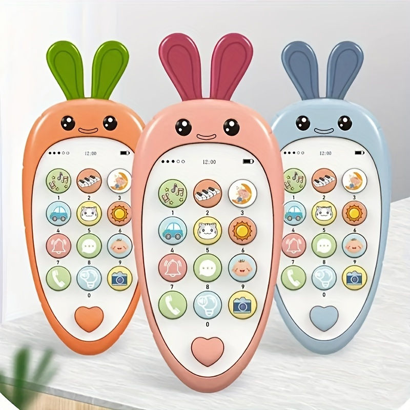 Baby Phone Toys Bilingual Telephone Teether Music Voice Toy Early Educational Le