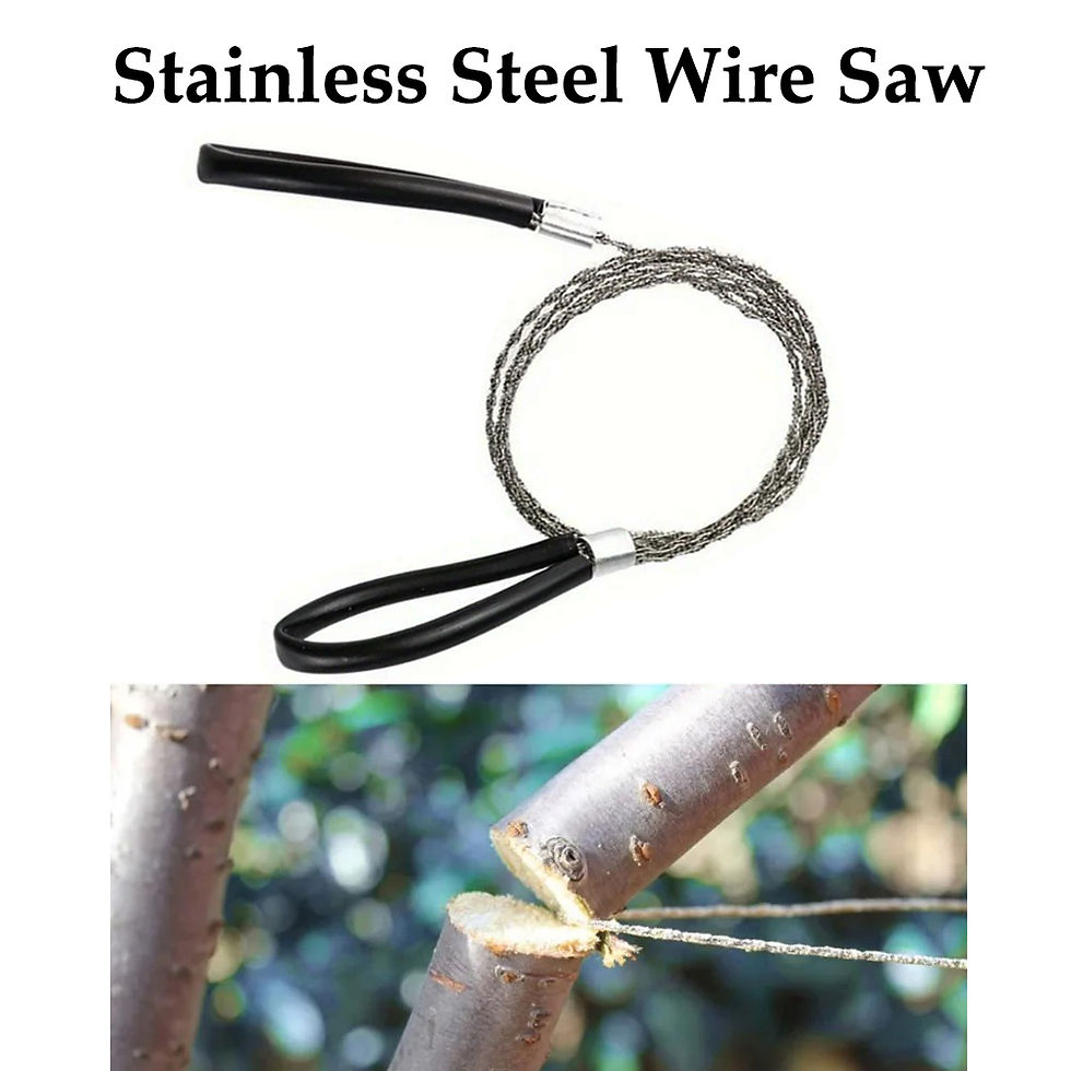 1/2/5pcs Portable Stainless Steel Wire Saw with Finger Handle for Outdoor Surviv