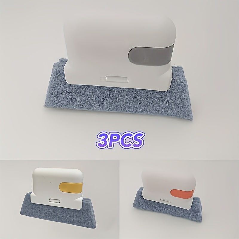 3pcs Window & Door Track Cleaning Brush - No Power Needed, Durable PP Bristles f