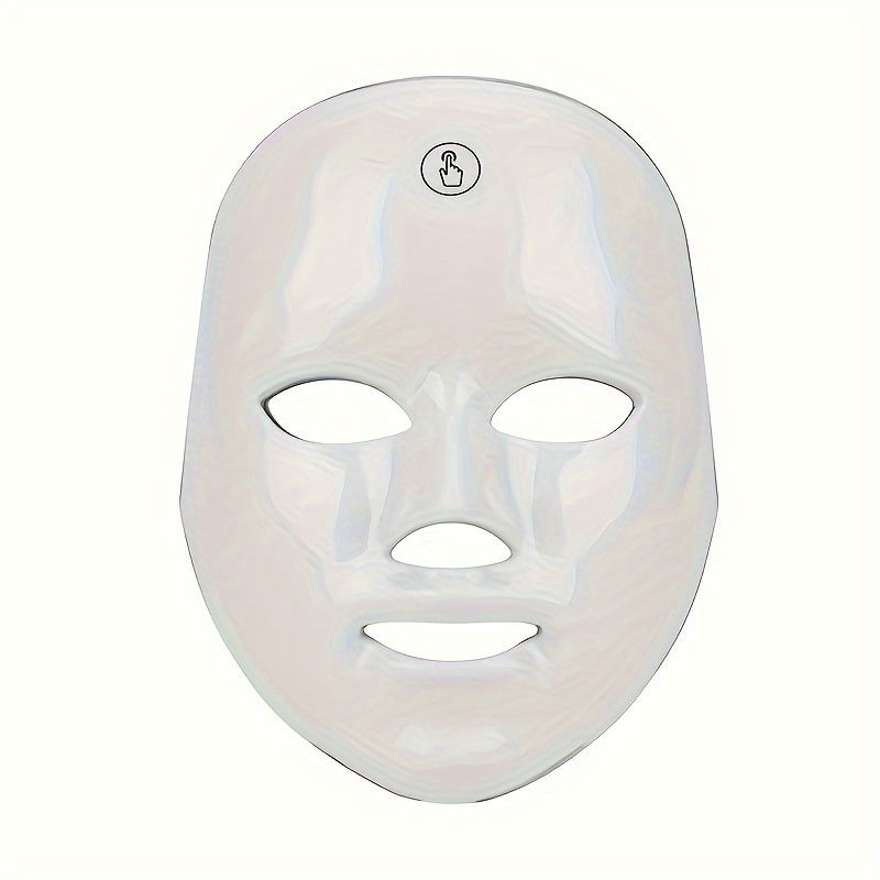 7-Color LED Facial Beauty Mask - Rechargeable Skincare Device with USB Connectio