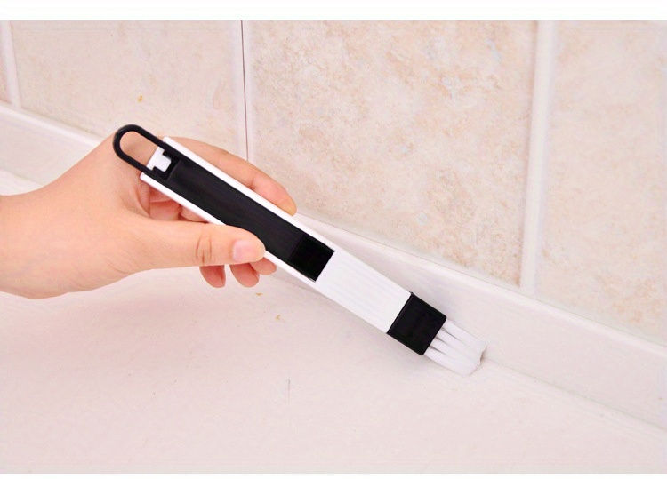 Thumbnail: Versatile Crevice Cleaning Brush with Dustpan - Perfect for Window Tracks, Kitch