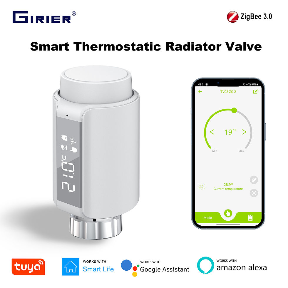 GIRIER TRV ZigBee Thermostatic Radiator Valve Smart Temperature Controller Progr