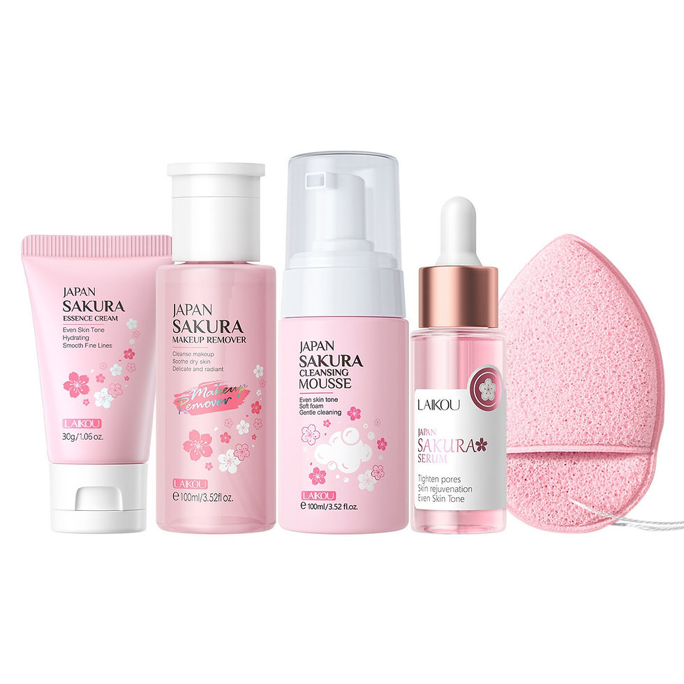 Thumbnail: Korean Sakura Skincare Set Hydration Moisturize Cleanse Pores Sunscreen Protecti