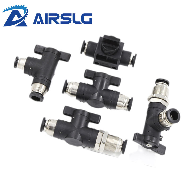 BUC-6 BUL-6 8 10 12 HVFF-4 Black Pneumatic Quick Coupling Manual Valve Steering