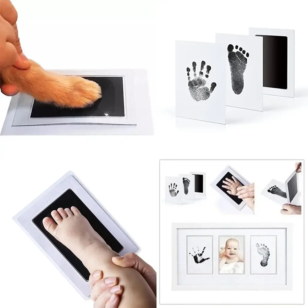 Baby footprint set Safe Non-Toxic Handprint Paw Print Infant Souvenirs NoTouch S